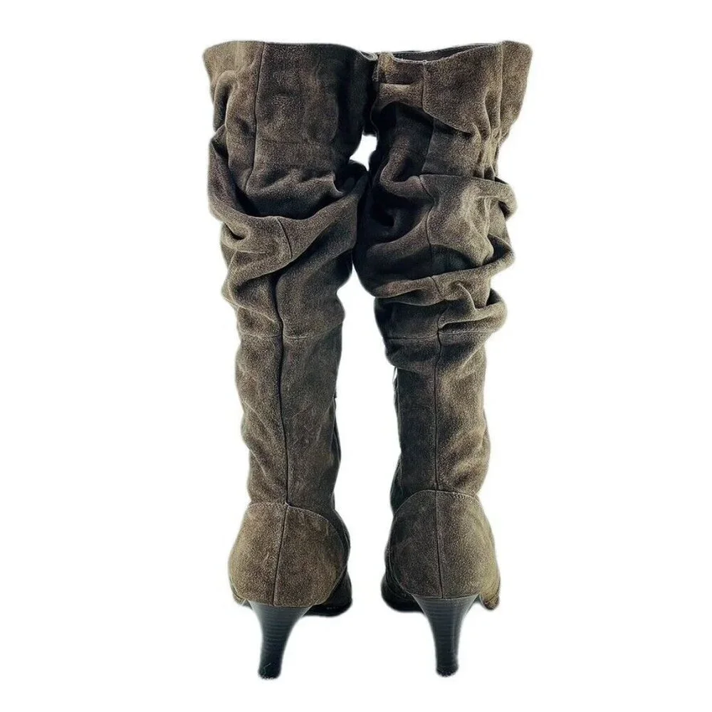 Hot from Hollywood 11W Brown Leather Slouchy Knee High Boots For Wome - Picture 3 of 13